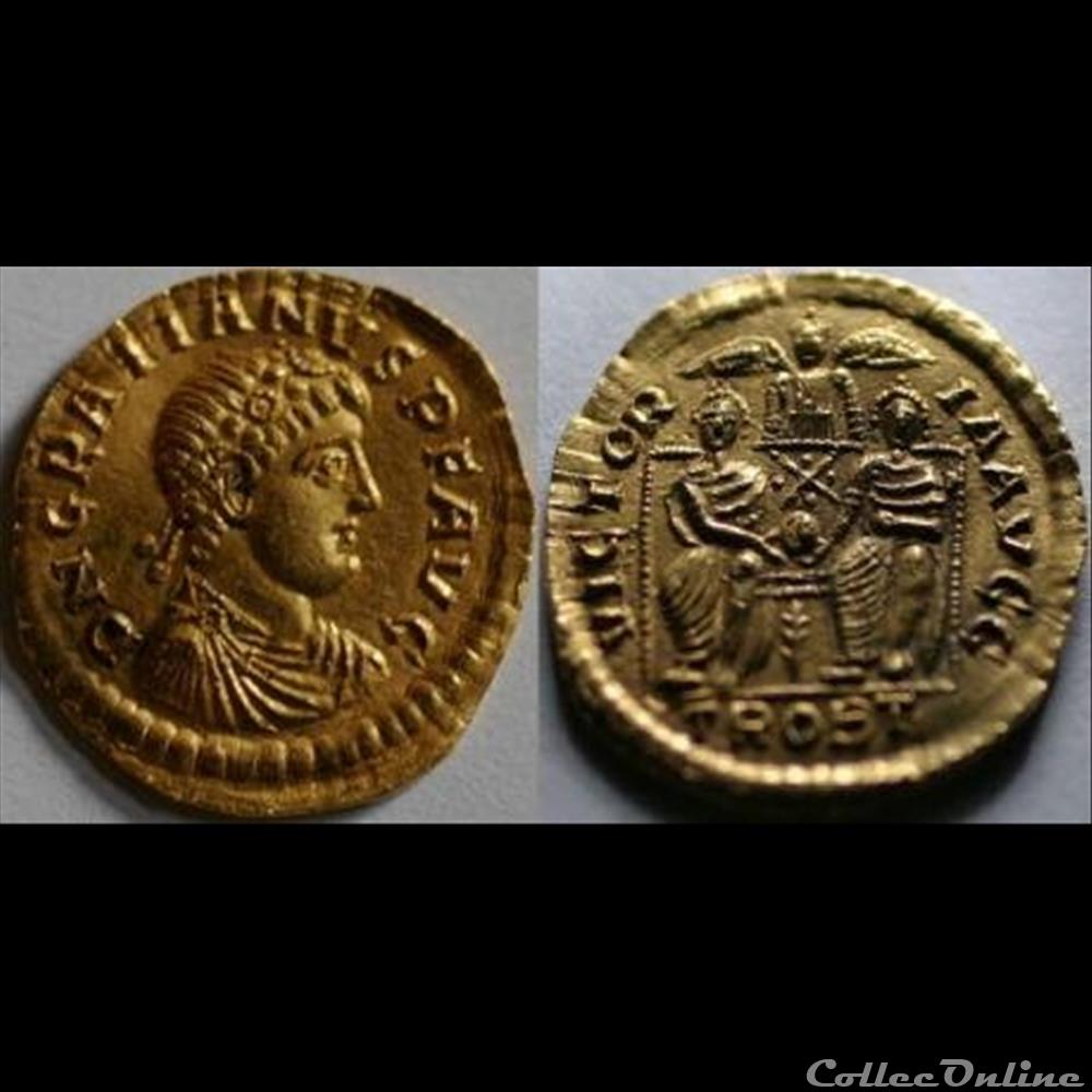 Gratien - Solidus monnaie antique romaine gratien solidus