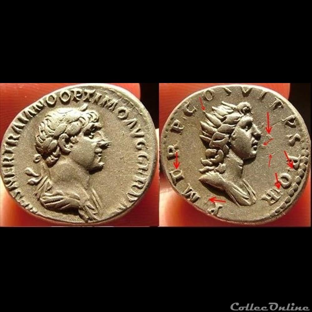Trajan denier monnaie antique romaine trajan denier