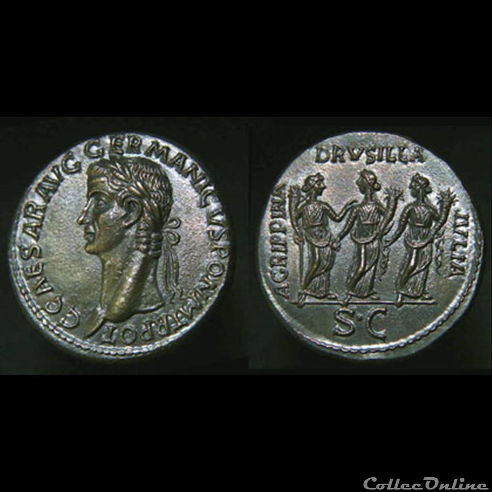 Caligula - Sesterce - AGRIPPINA DRVSILLA IVLIA monnaie antique romaine caligula sesterce agrippina drvsilla ivlia