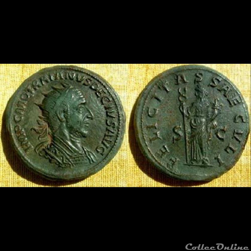 monnaie antique romaine trajan dece sesterce