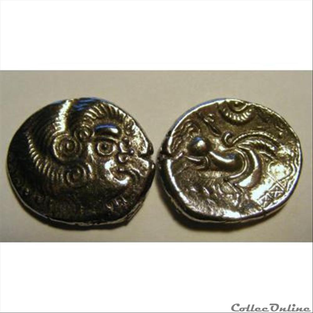 Coriosolites - Statère d'argent 2 monnaie antique gauloise coriosolites statere argent