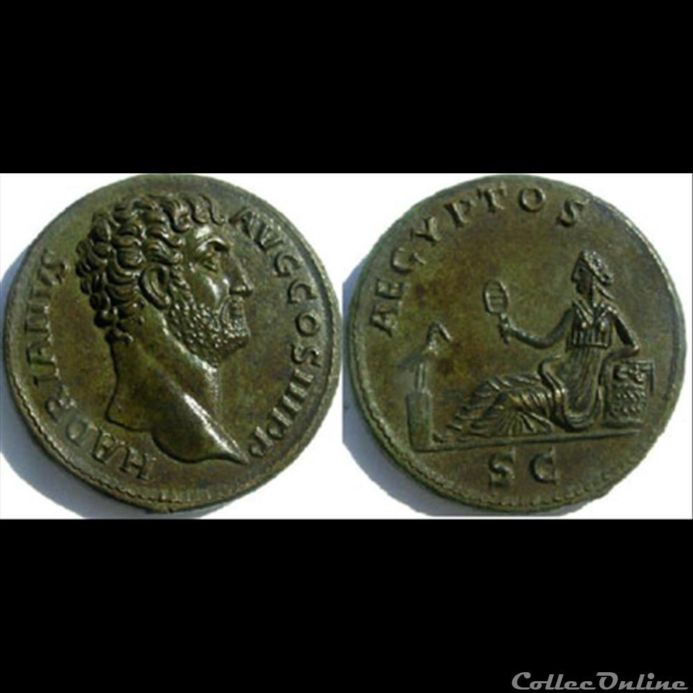 monnaie antique romaine hadrien sesterce aegyptos