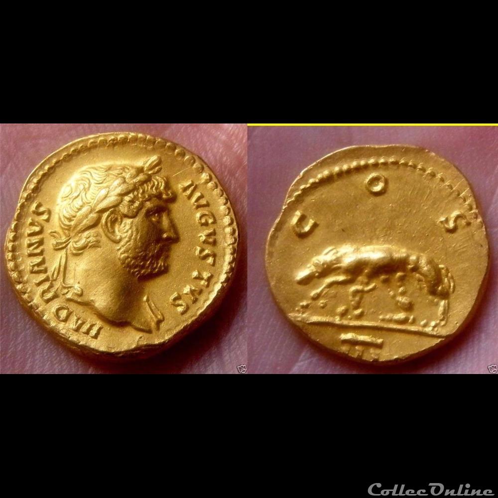 monnaie antique romaine hadrien aureus cos iii
