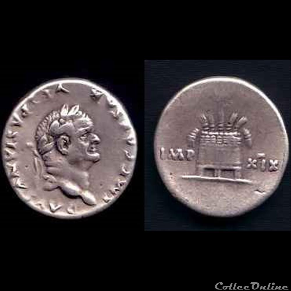 monnaie antique romaine vespasien denier
