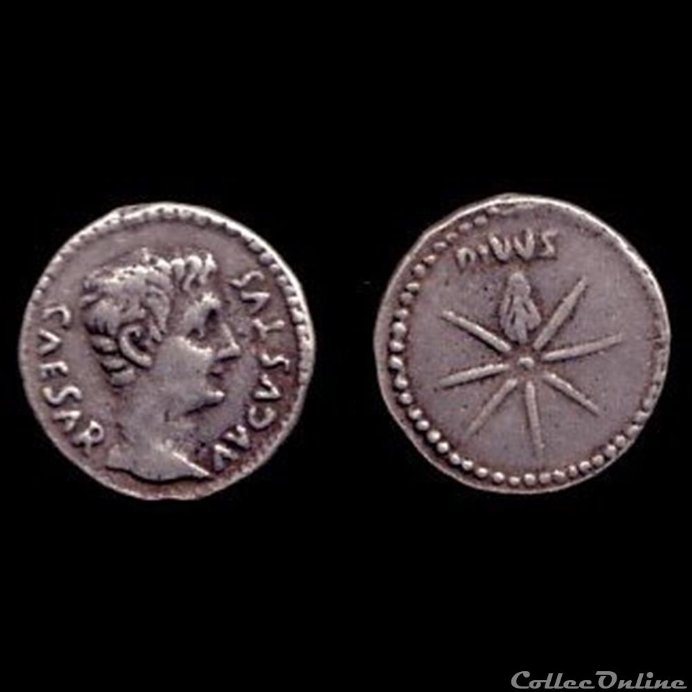 Auguste - Denier - DIVVS à la comète monnaie antique romaine auguste denier divvs a la comete
