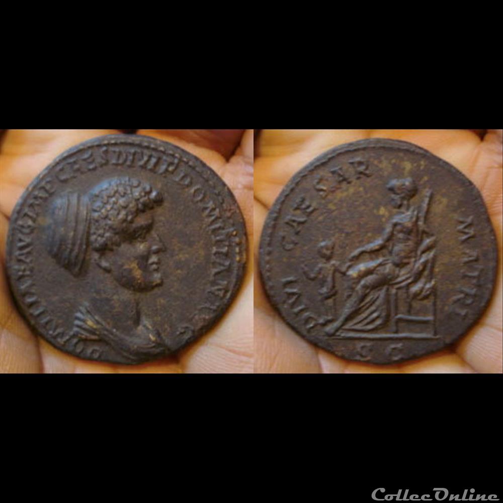 Domitia - sesterce - DIVI CAESAR MATRI monnaie antique romaine domitia sesterce divi caesar matri