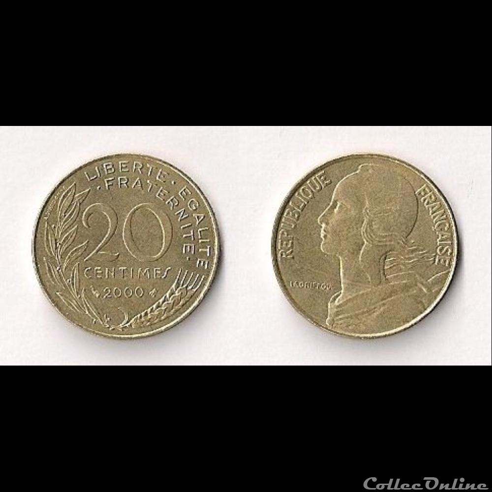 monnaie france moderne 20 cts marianne 2000