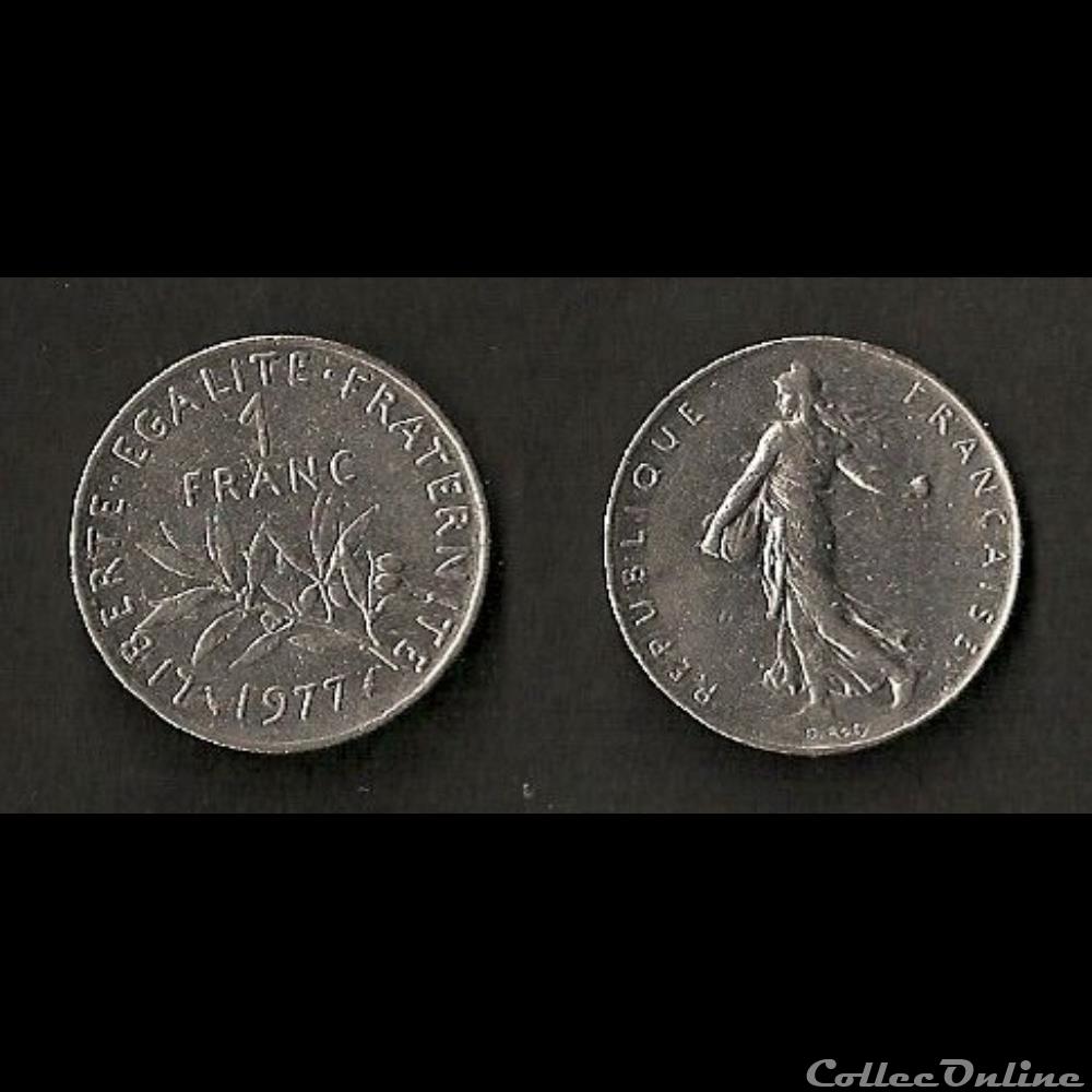 monnaie france moderne 1 franc semeuse 1977