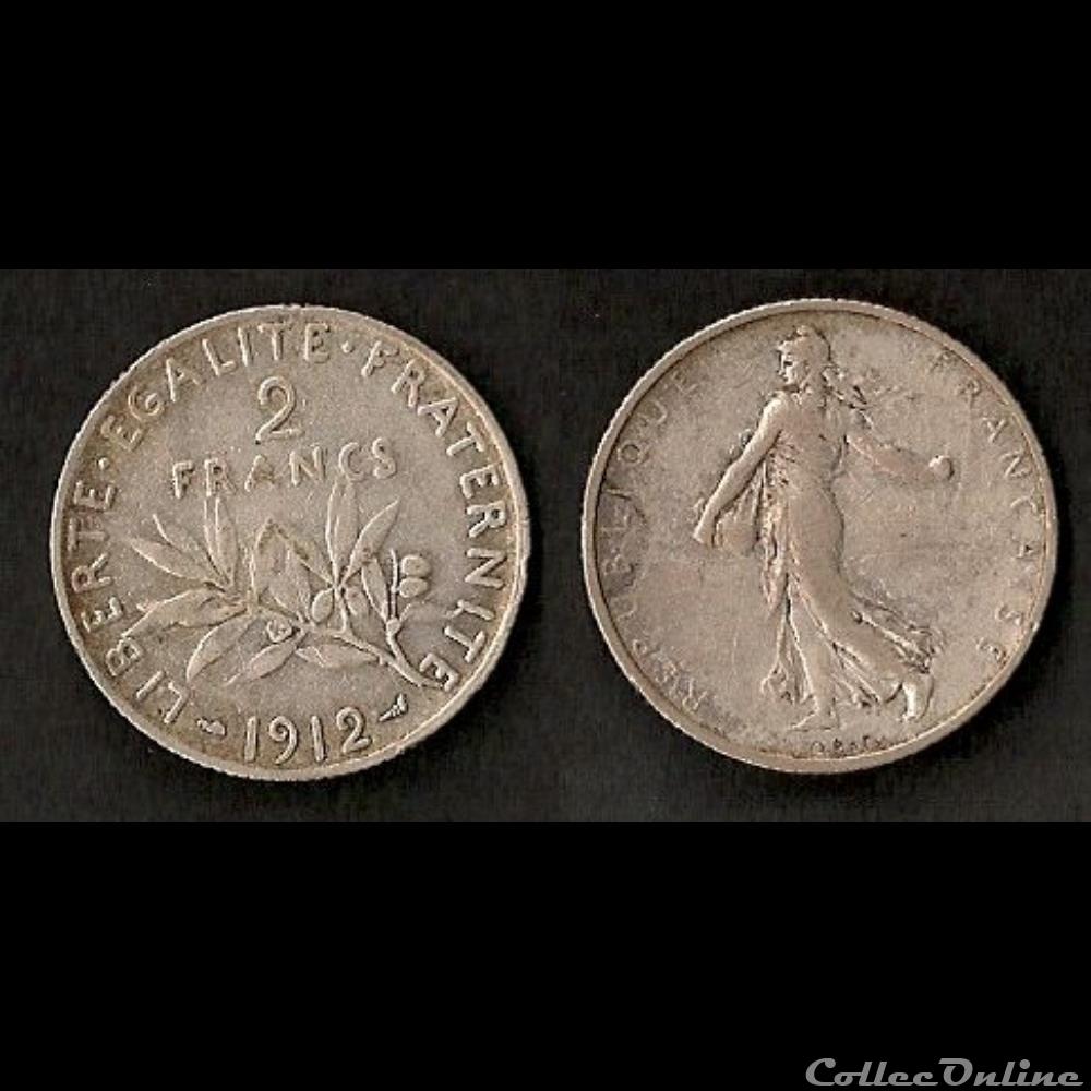 2 Francs Semeuse 1912 monnaie france moderne 2 francs semeuse 1912