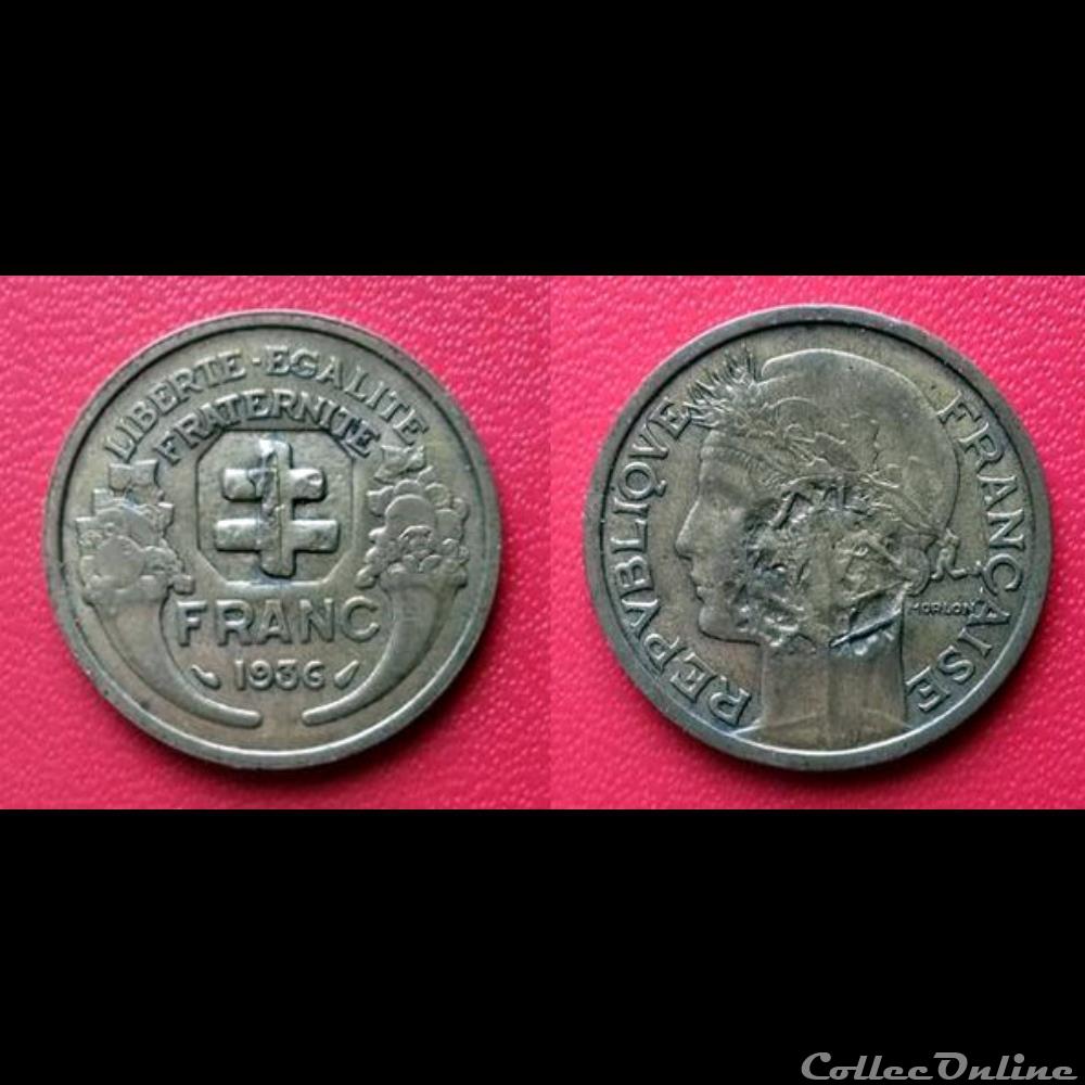 1 Franc Morlon Poinçon Croix De Lorraine - Coins - Distinctive Feature ...