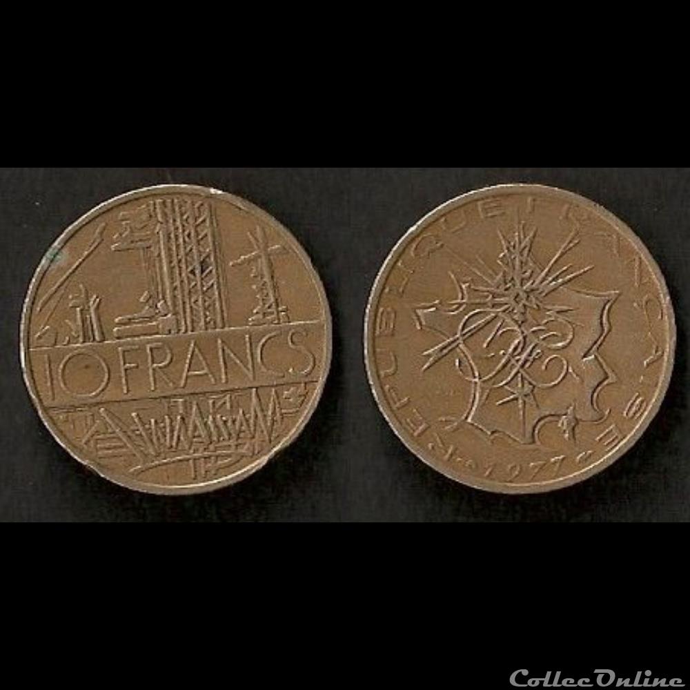 10 Francs Mathieu 1977 (Tranche B) monnaie france moderne 10 francs mathieu 1977 tranche b