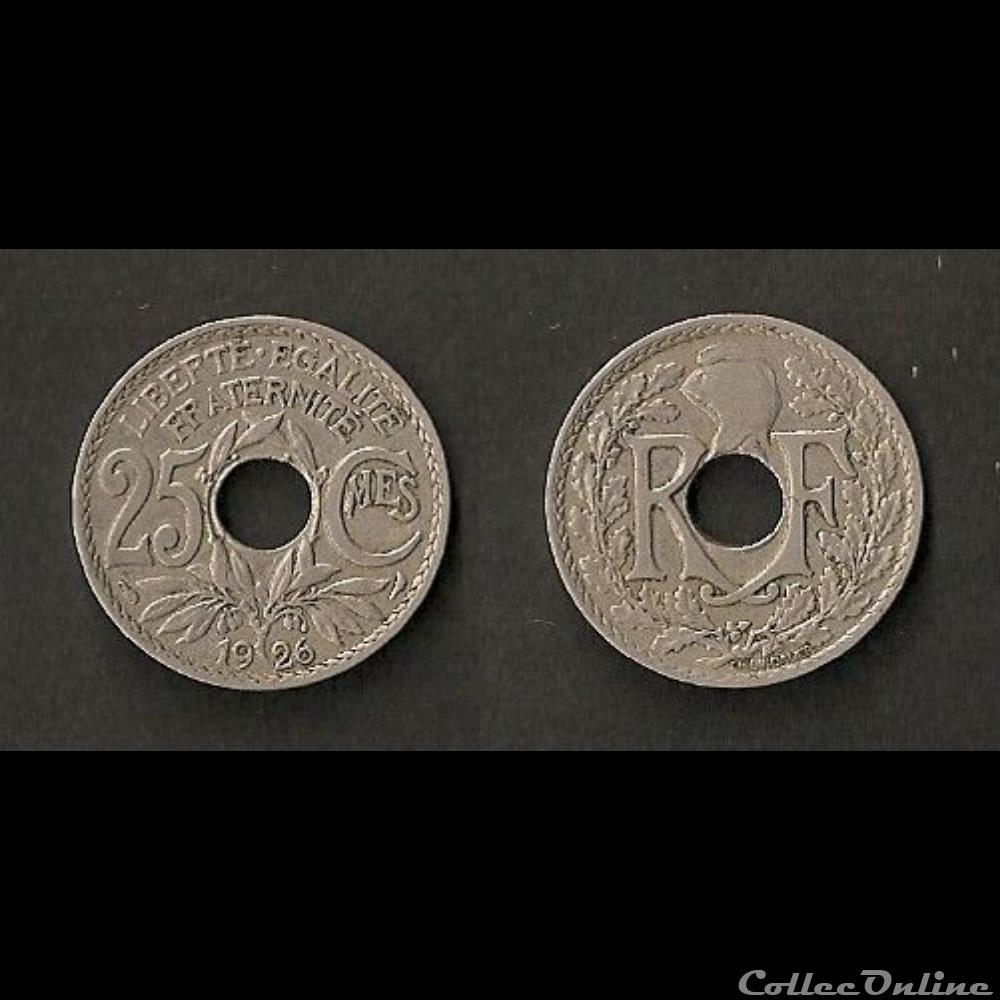 25 Cts Lindauer 1926 monnaie france moderne 25 cts lindauer 1926