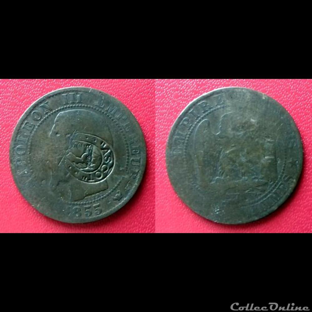 5 Cts Napoléon III Contremarqué "ASCOT" dans un fer à cheval monnaie france royale 5 cts napoleon iii contremarque ascot dans un fer a cheval
