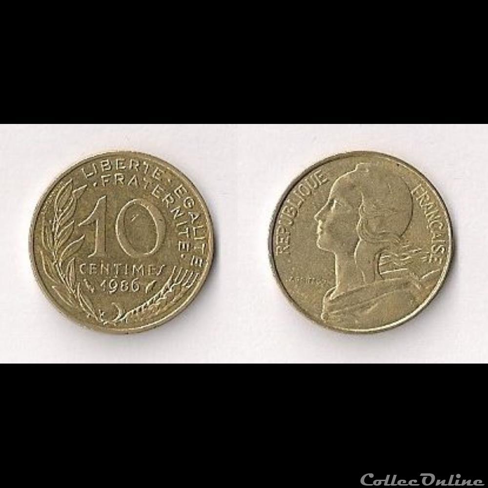 monnaie france moderne 10 cts marianne 1986