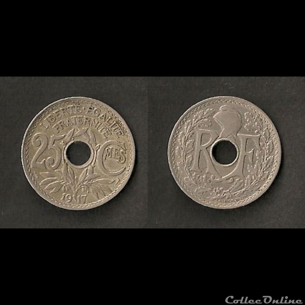 25 Cts Lindauer 1917 monnaie france moderne 25 cts lindauer 1917