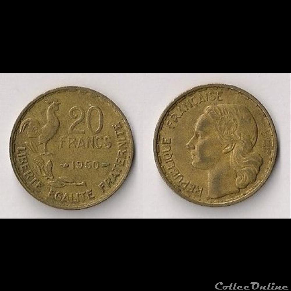 20 Francs George Guiraud 1950 (3 Faucilles) monnaie france moderne 20 francs george guiraud 1950 3 faucilles