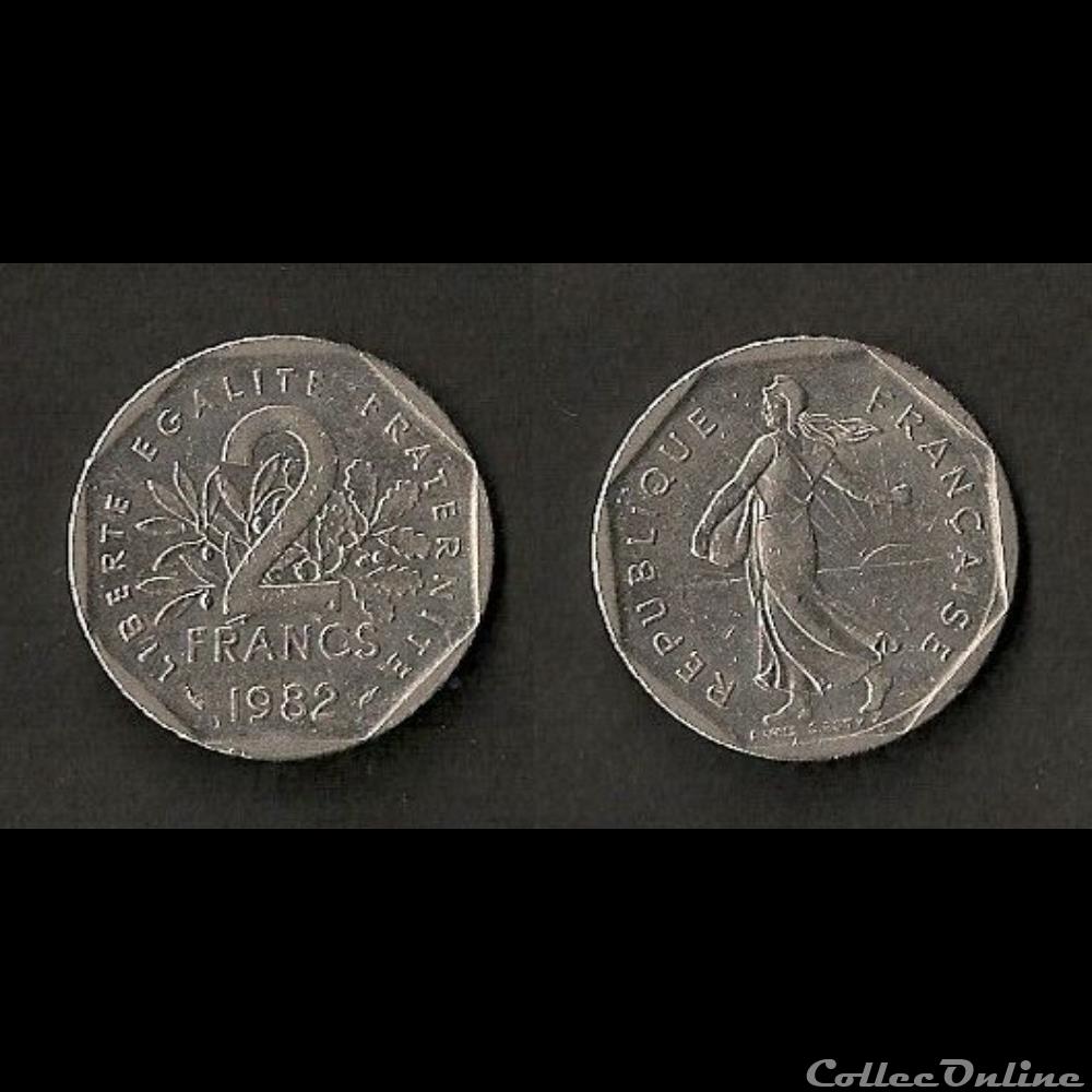 2 Francs Semeuse 1982 monnaie france moderne 2 francs semeuse 1982