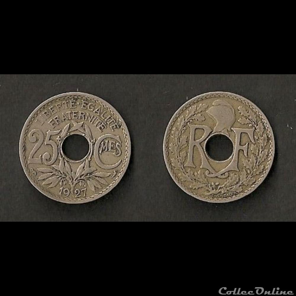 monnaie france moderne 25 cts lindauer 1927