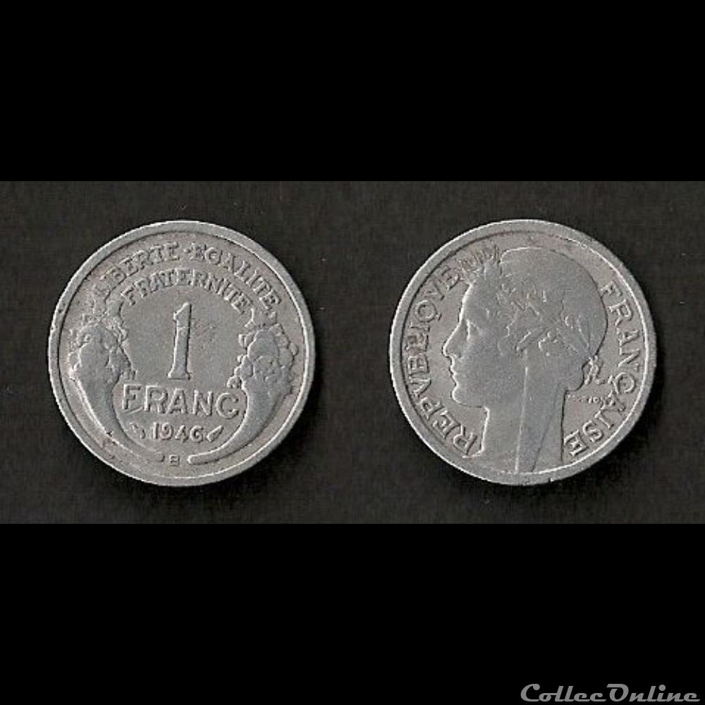 1 Franc Morlon Alu 1946 B monnaie france moderne 1 franc morlon alu 1946 b