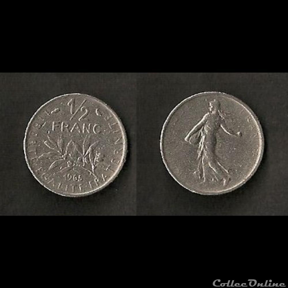 1/2 Franc Semeuse 1965 (Légende Fine) monnaie france moderne 1 2 franc semeuse 1965 legende fine