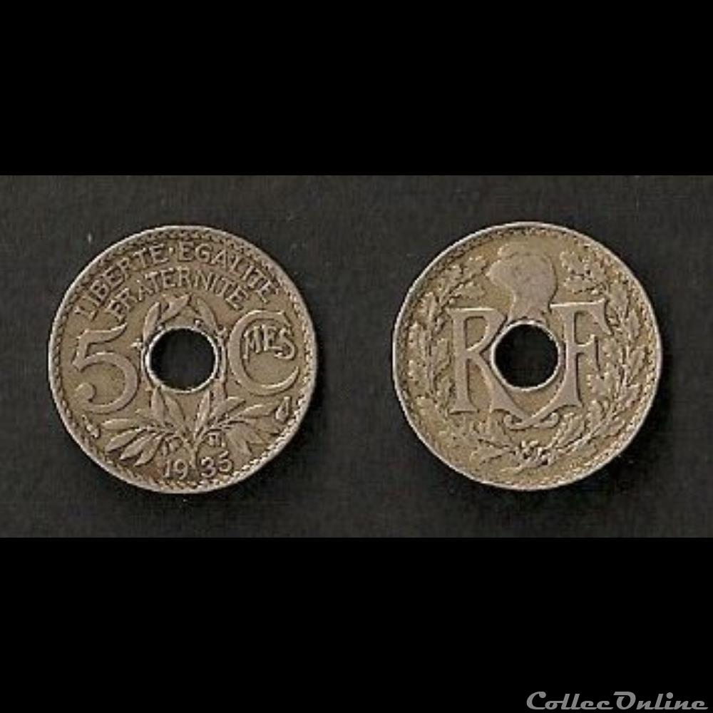 5 Centimes Lindauer 1935 monnaie france moderne 5 centimes lindauer 1935