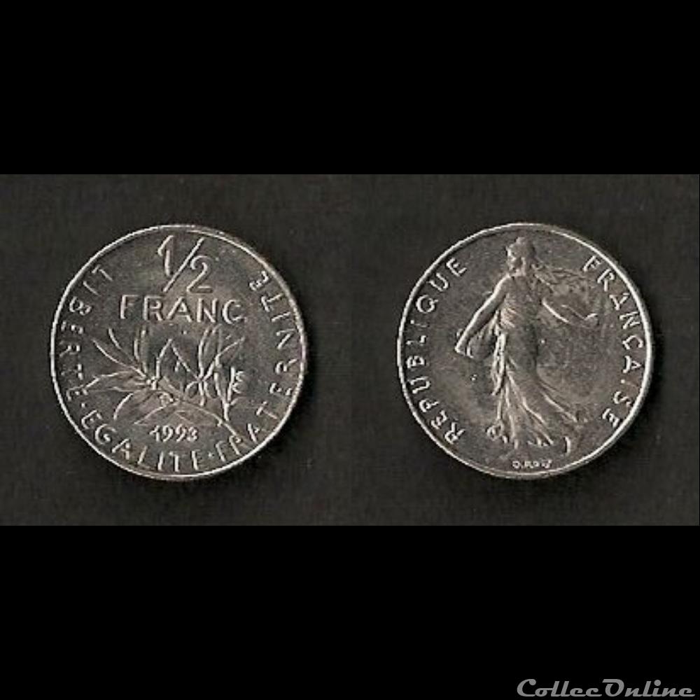 1/2 Franc Semeuse 1993 monnaie france moderne 1 2 franc semeuse 1993