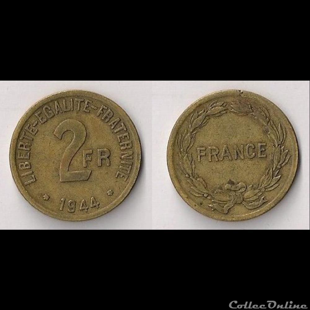2 Francs France Libre 1944 monnaie moderne 2 francs france libre 1944