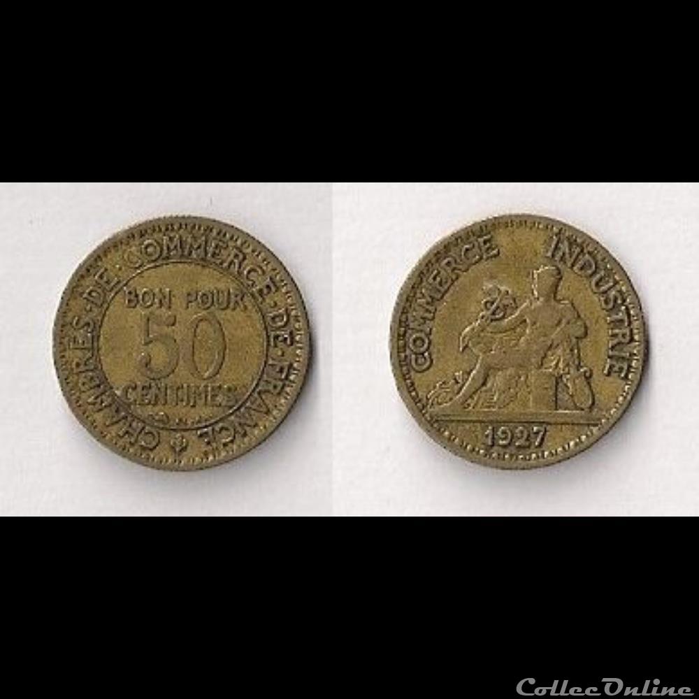 50 Cts Chambres de Commerce 1927 monnaie france moderne 50 cts chambres de commerce 1927