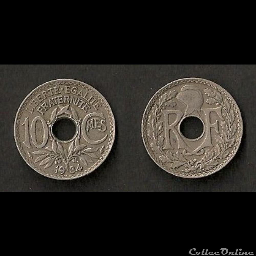 10 Cts Lindauer 1934 monnaie france moderne 10 cts lindauer 1934