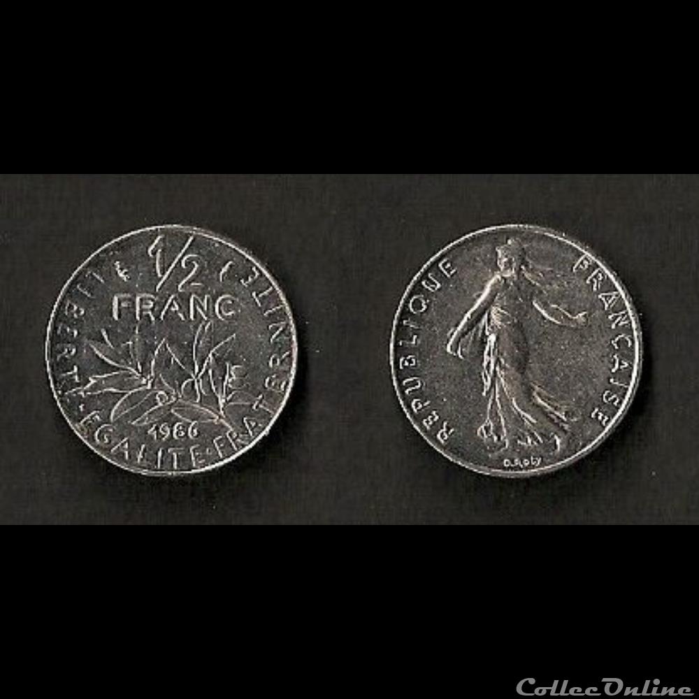 1/2 Franc Semeuse 1986 monnaie france moderne 1 2 franc semeuse 1986