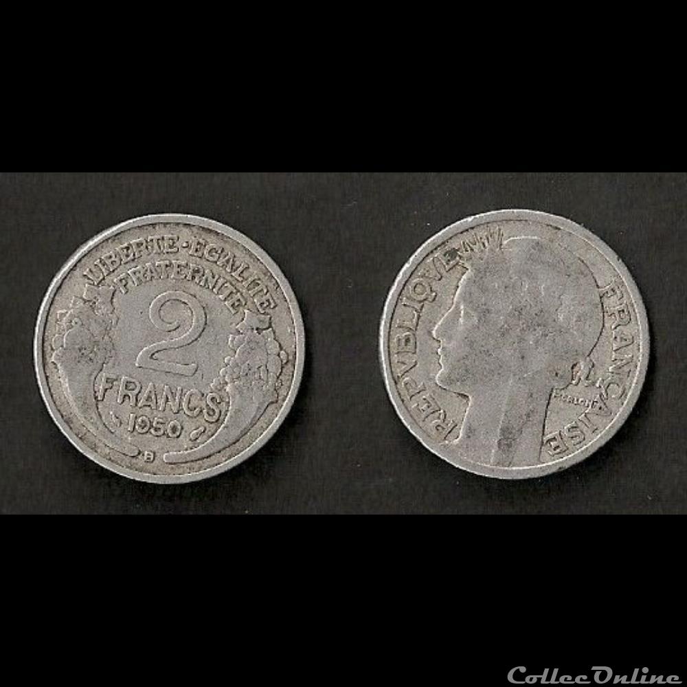 2 Francs Morlon Aluminium 1950 B monnaie france moderne 2 francs morlon aluminium 1950 b