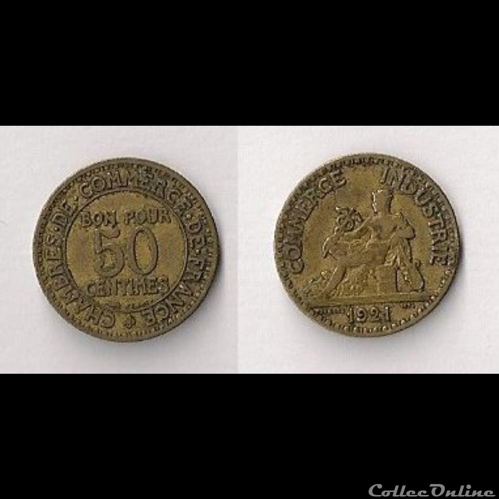 50 Cts Chambres de Commerce 1921 monnaie france moderne 50 cts chambres de commerce 1921
