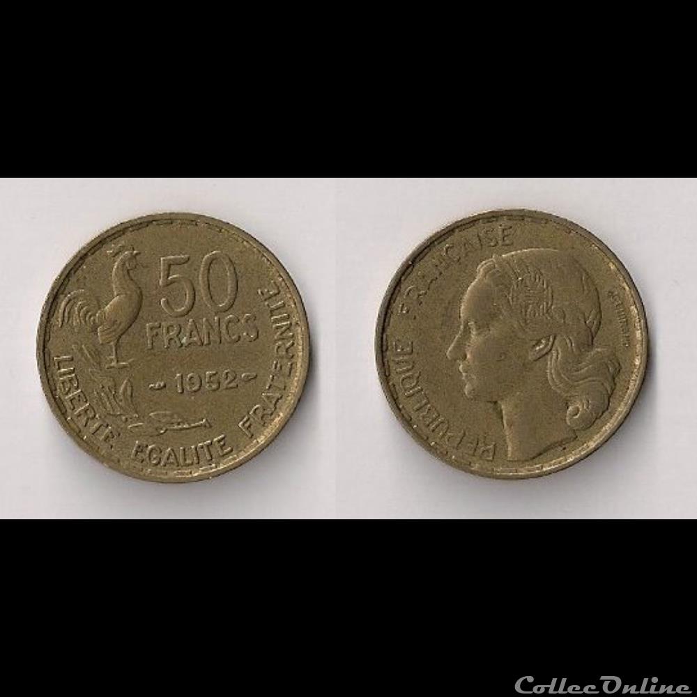 50 Francs Guiraud 1952 monnaie france moderne 50 francs guiraud 1952