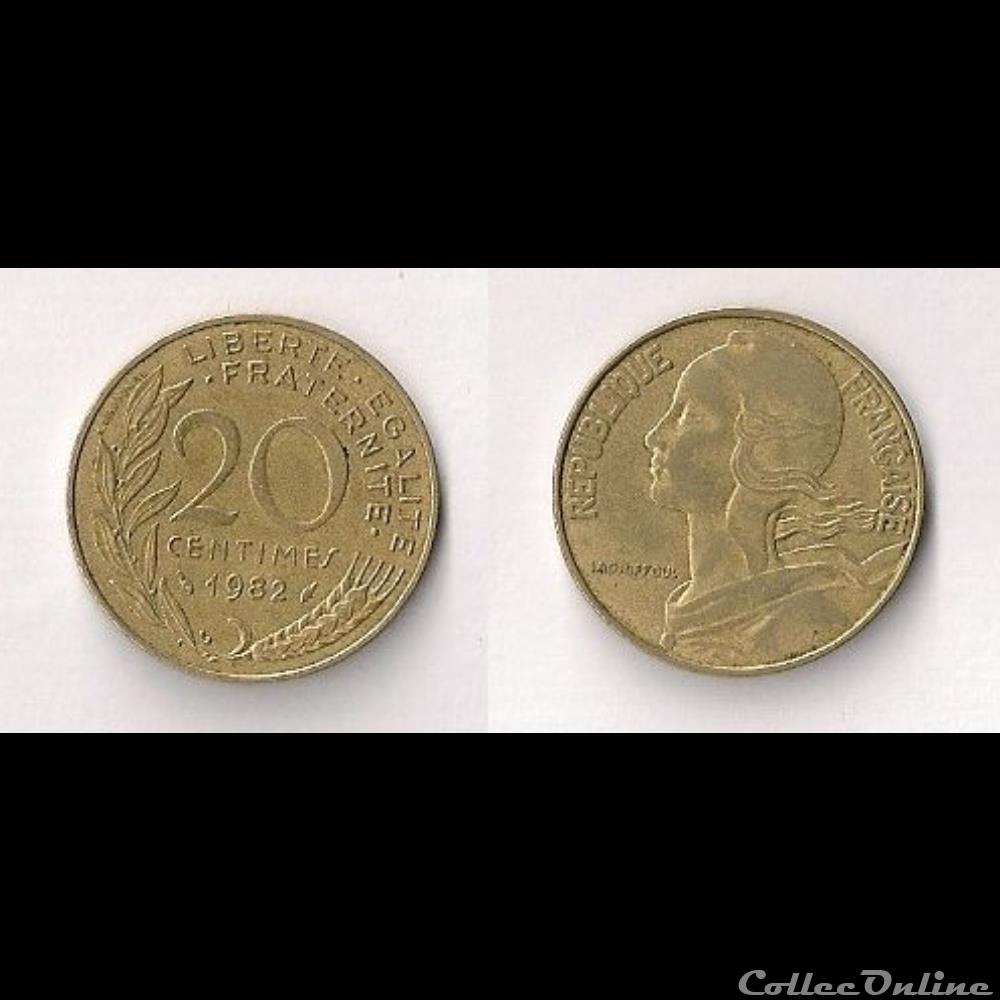 monnaie france moderne 20 cts marianne 1982