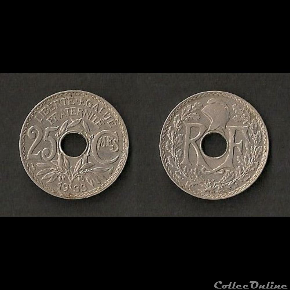 25 Cts Lindauer 1933 monnaie france moderne 25 cts lindauer 1933