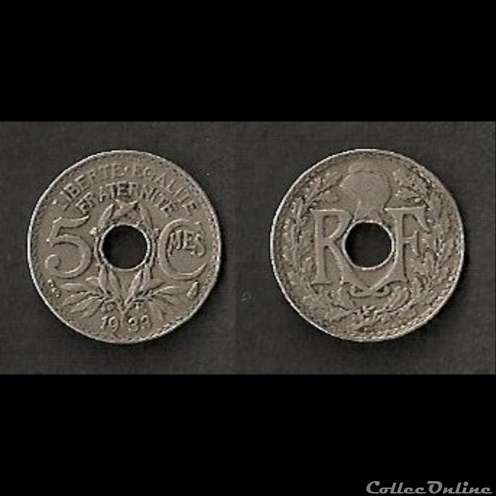 5 Centimes Lindauer 1933 monnaie france moderne 5 centimes lindauer 1933