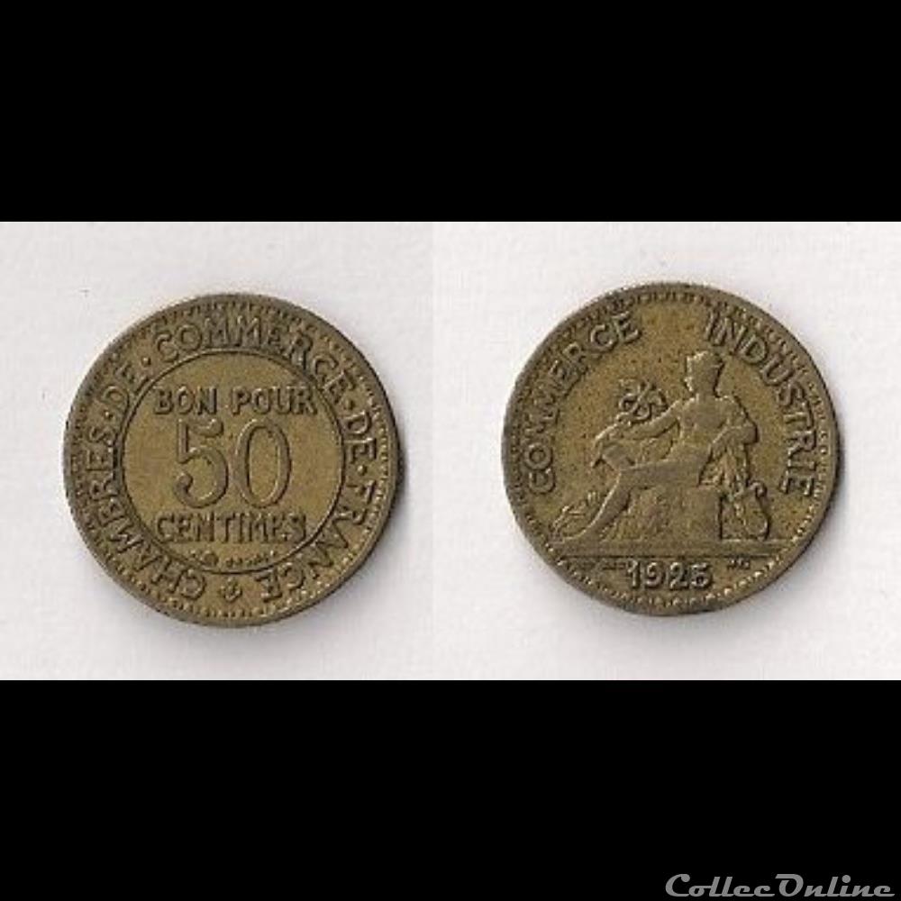 50 Cts Chambres de Commerce 1925 monnaie france moderne 50 cts chambres de commerce 1925