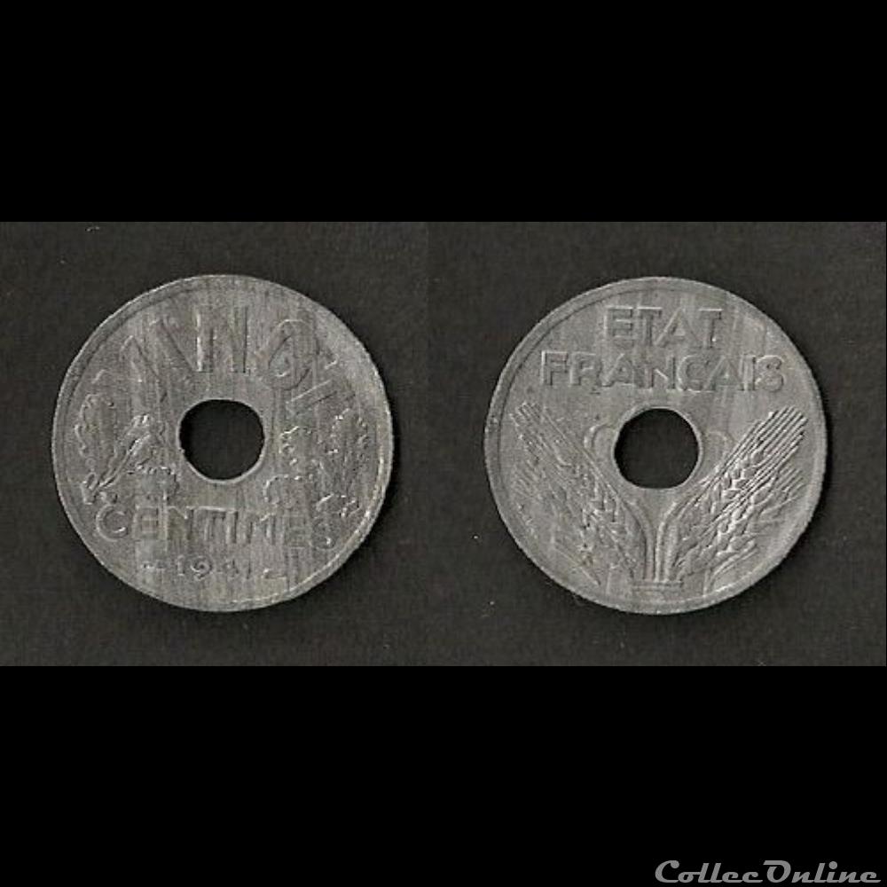 20 Cts Etat Français 1941 Type VINGT monnaie france moderne 20 cts etat francais 1941 type vingt