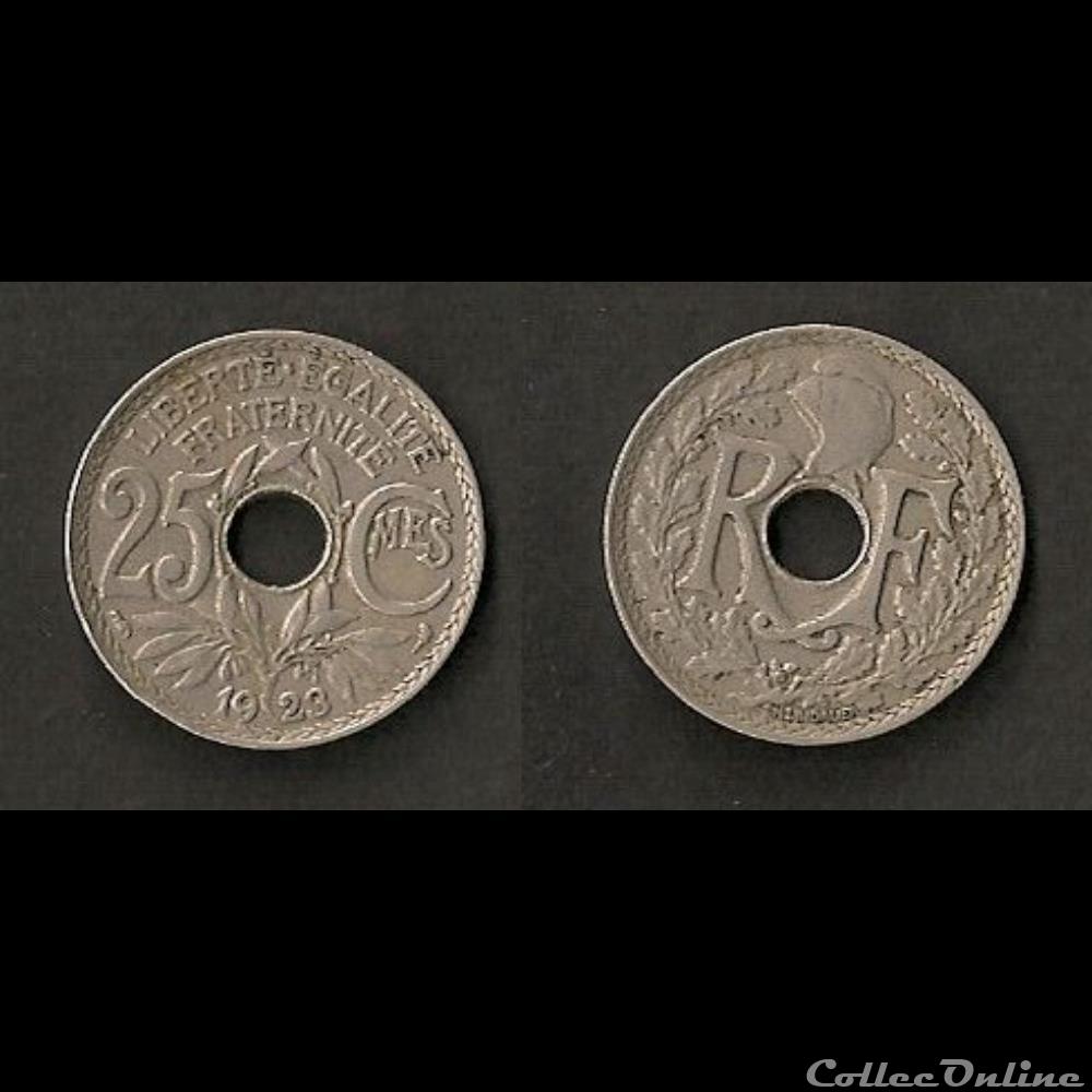 monnaie france moderne 25 cts lindauer 1923