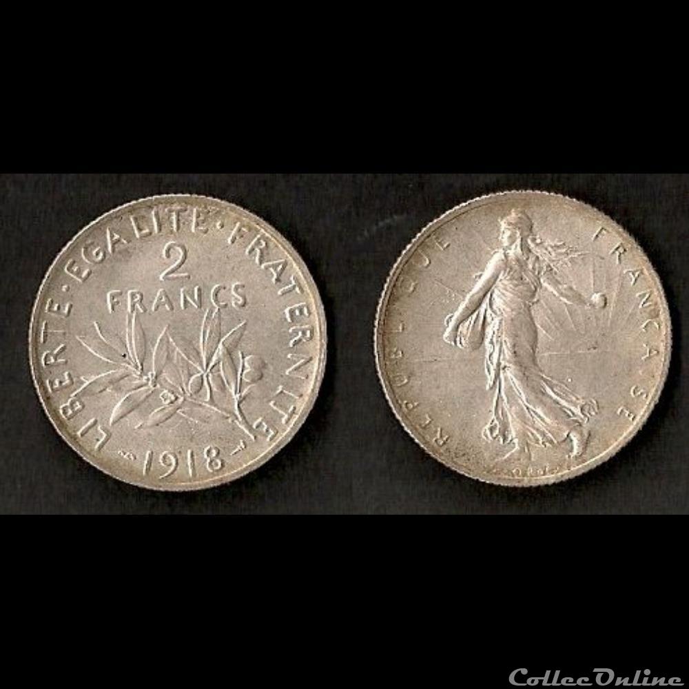 2 Francs Semeuse 1918 monnaie france moderne 2 francs semeuse 1918