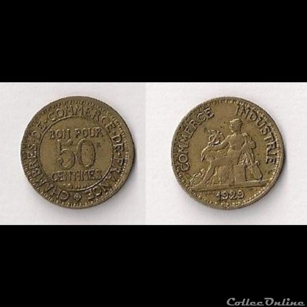 50 Cts Chambres de Commerce 1929 monnaie france moderne 50 cts chambres de commerce 1929
