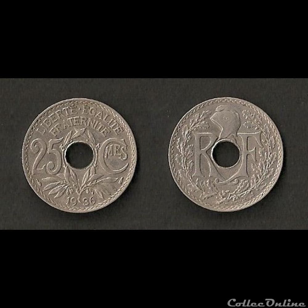 25 Cts Lindauer 1936 monnaie france moderne 25 cts lindauer 1936