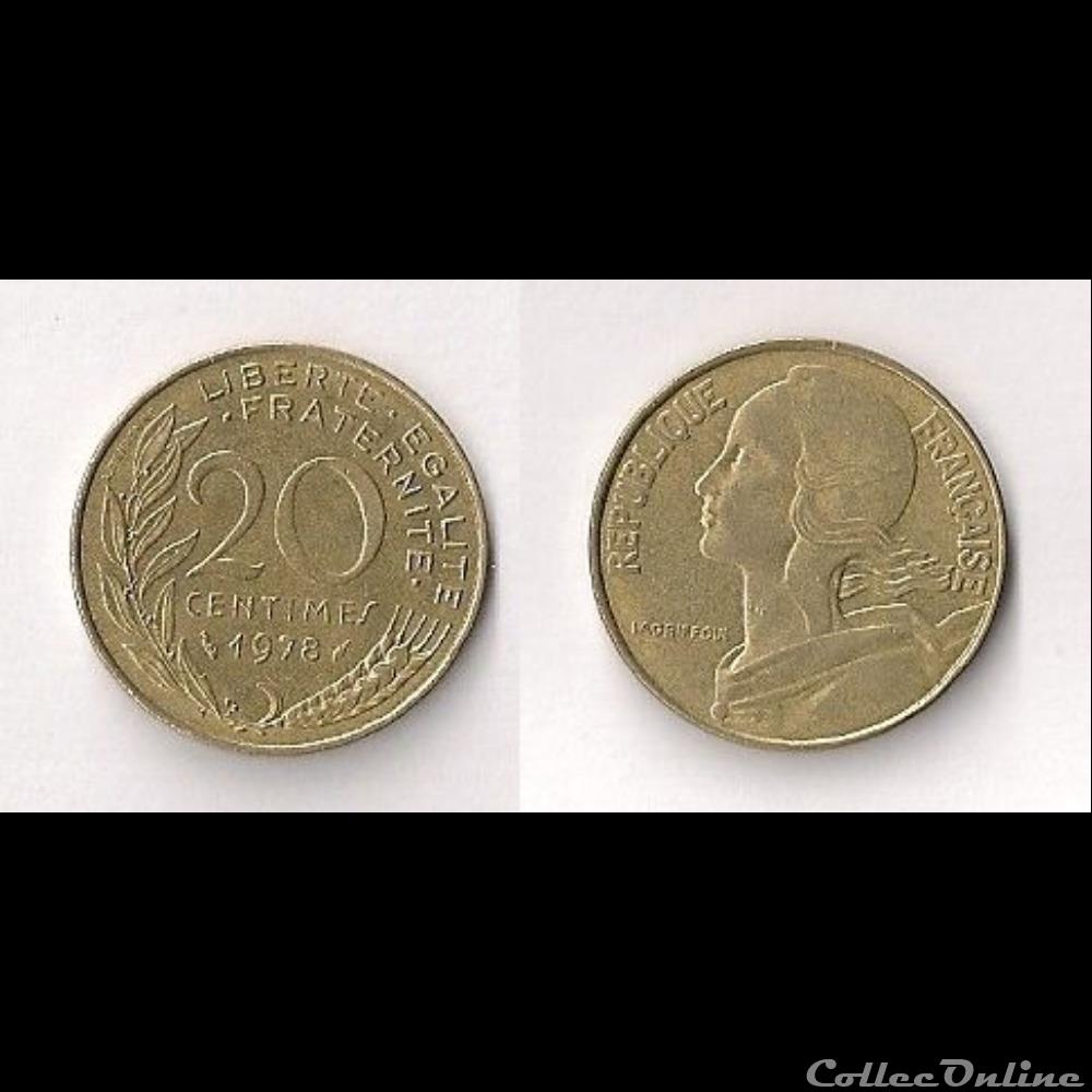 monnaie france moderne 20 cts marianne 1978