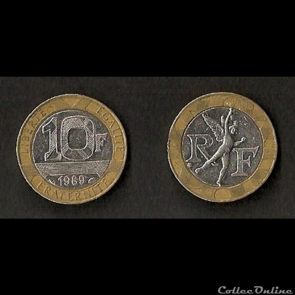 10 Francs Génie de la Bastille 1989 monnaie france moderne 10 francs genie de la bastille 1989