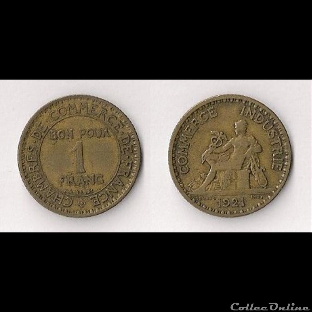 1 Franc Chambres de Commerce 1921 monnaie france moderne 1 franc chambres de commerce 1921