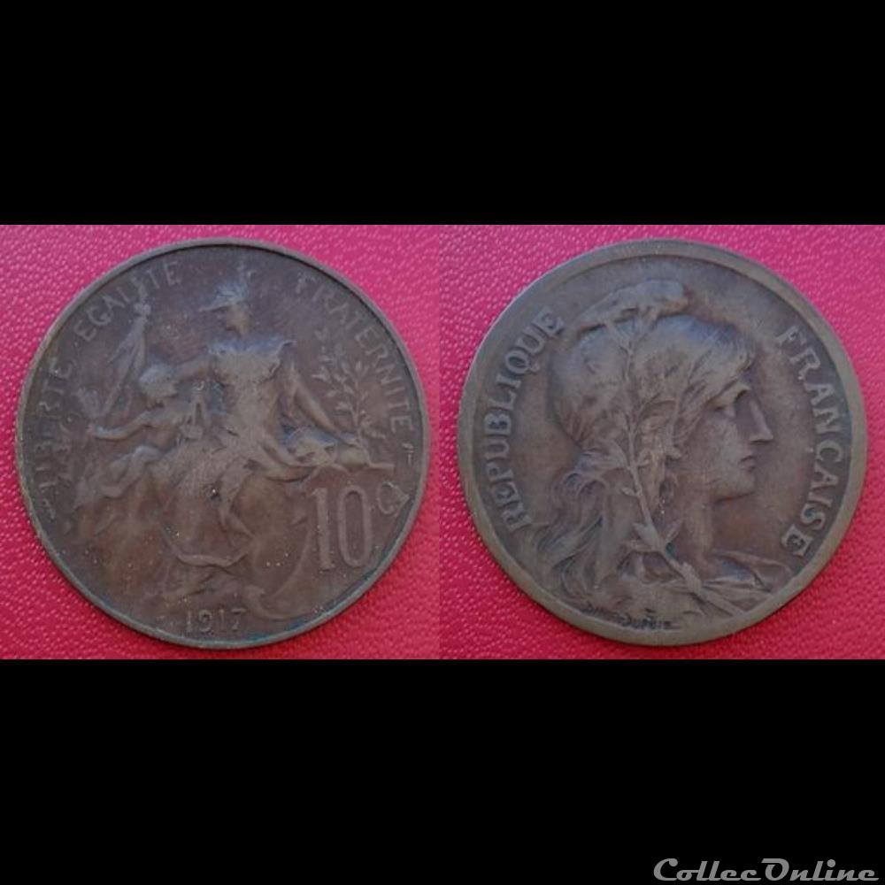 monnaie france moderne 10 cts daniel dupuis 1917