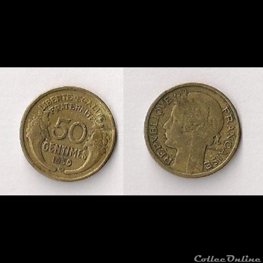 monnaie france moderne 50 cts morlon 1939 b