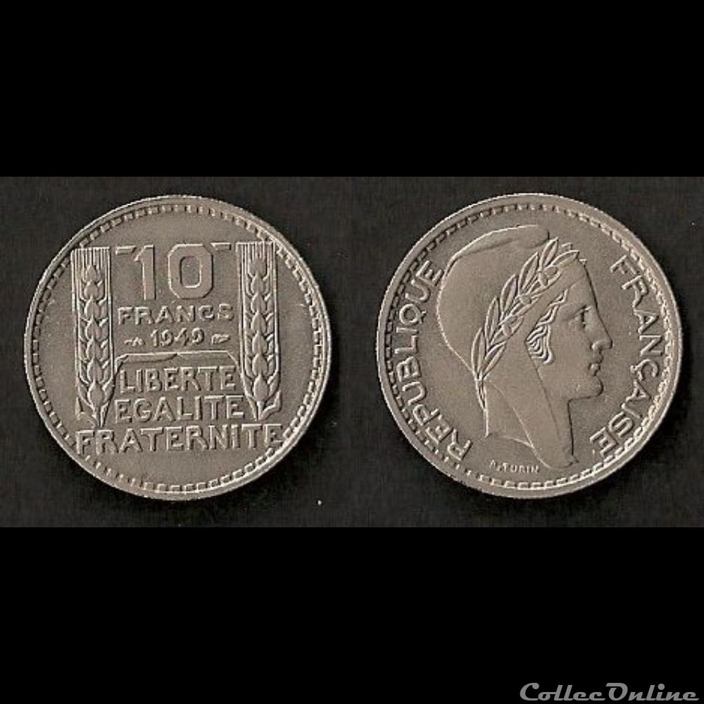 10 francs Turin 1949 monnaie france moderne 10 francs turin 1949