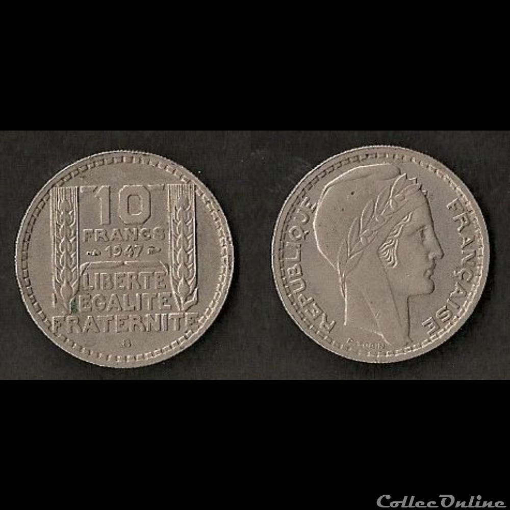 10 Francs Turin 1947 B monnaie france moderne 10 francs turin 1947 b