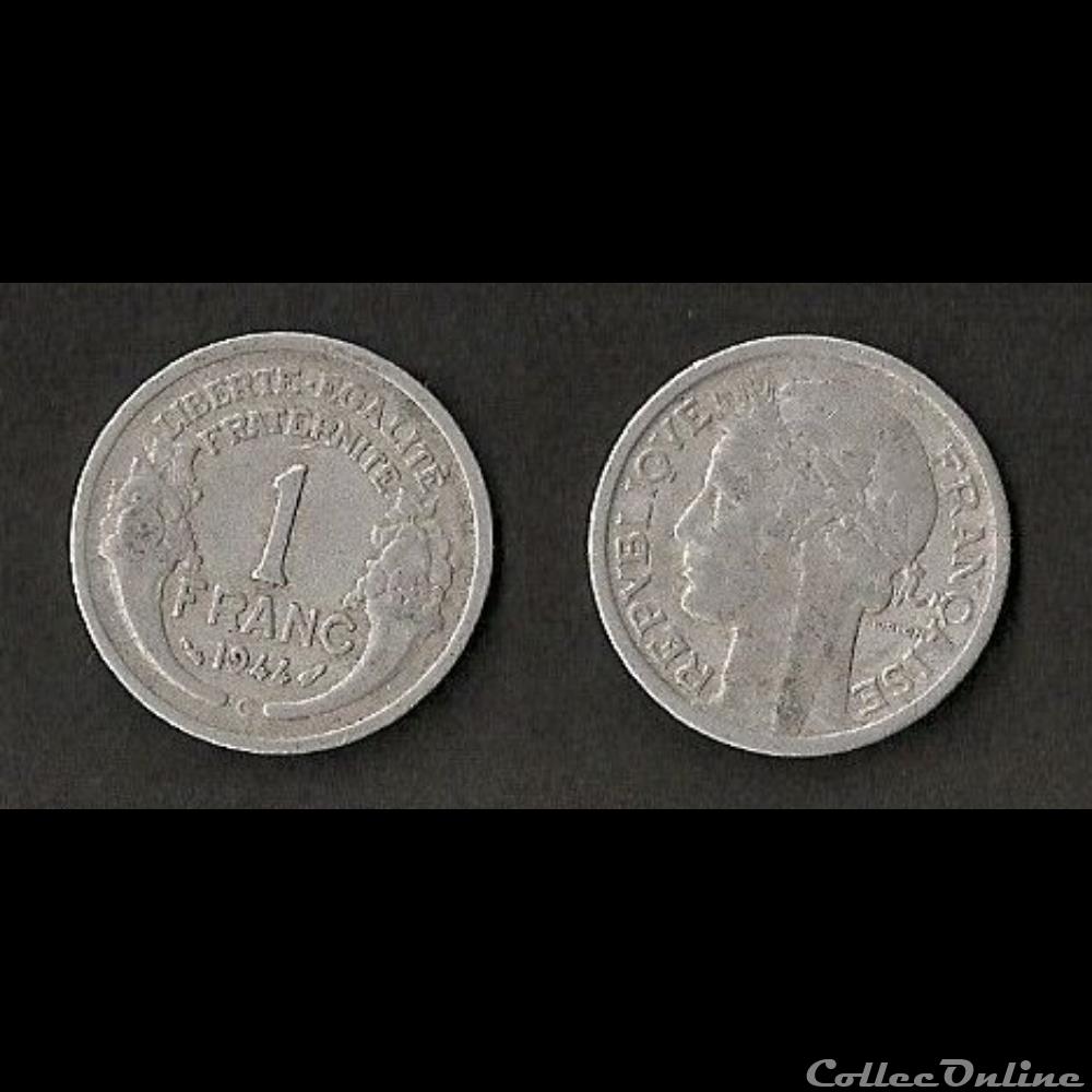 monnaie france moderne 1 franc morlon alu 1944 c